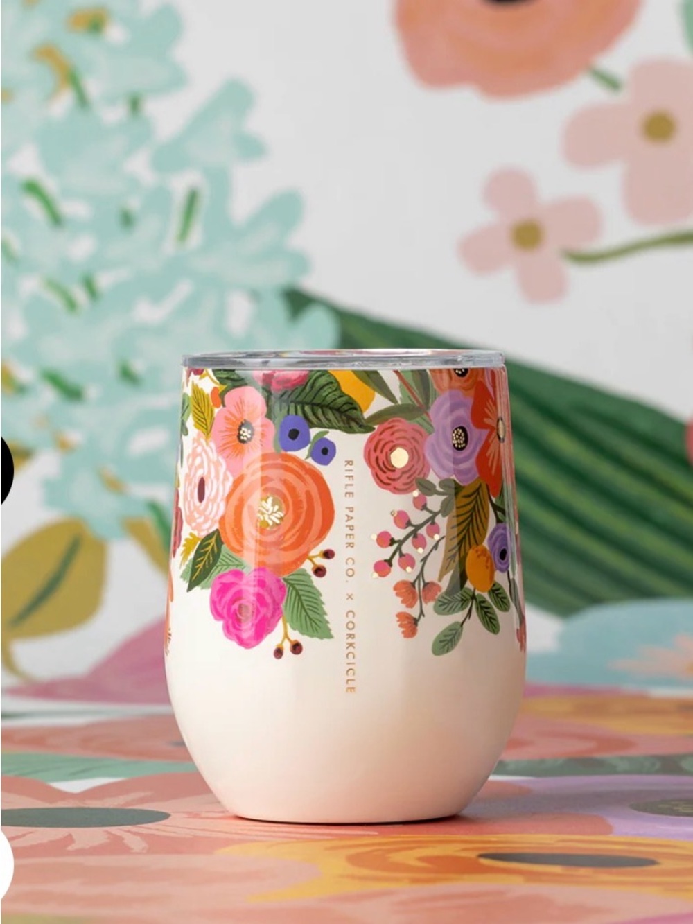 Rifle Paper Co. Floral Stemless Tumbler NWT